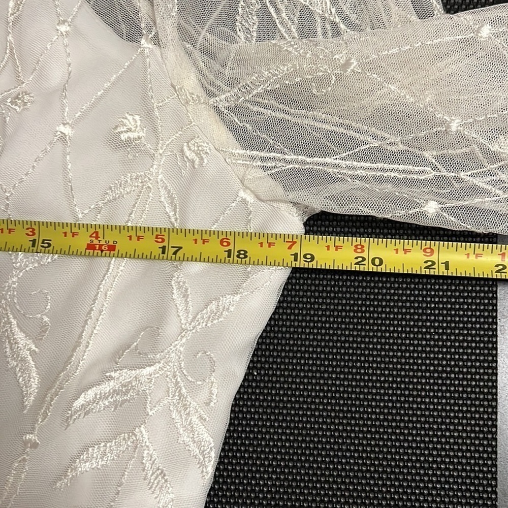VINTAGE CACHET by Ban Protas Black & White Lace Tea Length Dress Size 11/12 Y2K - Picture 11 of 16
